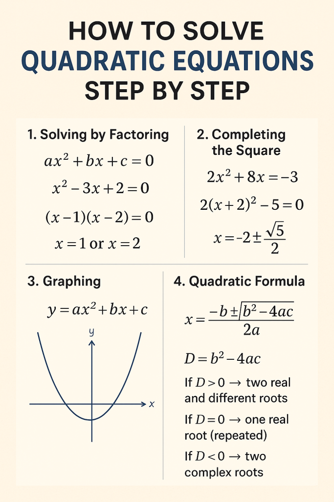 How to Solve Quadratic Equations Step by Step