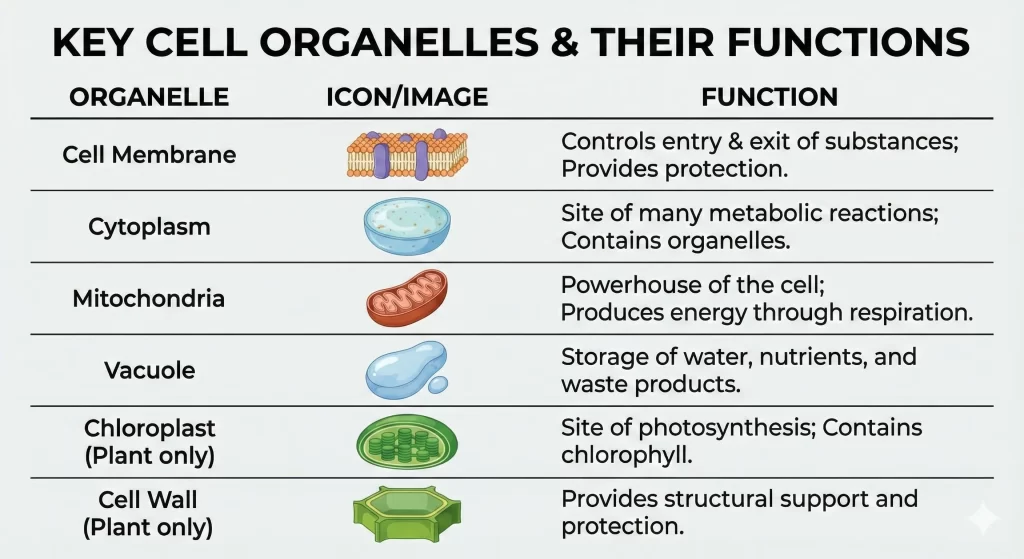 Cell Structure and Functions Class 8