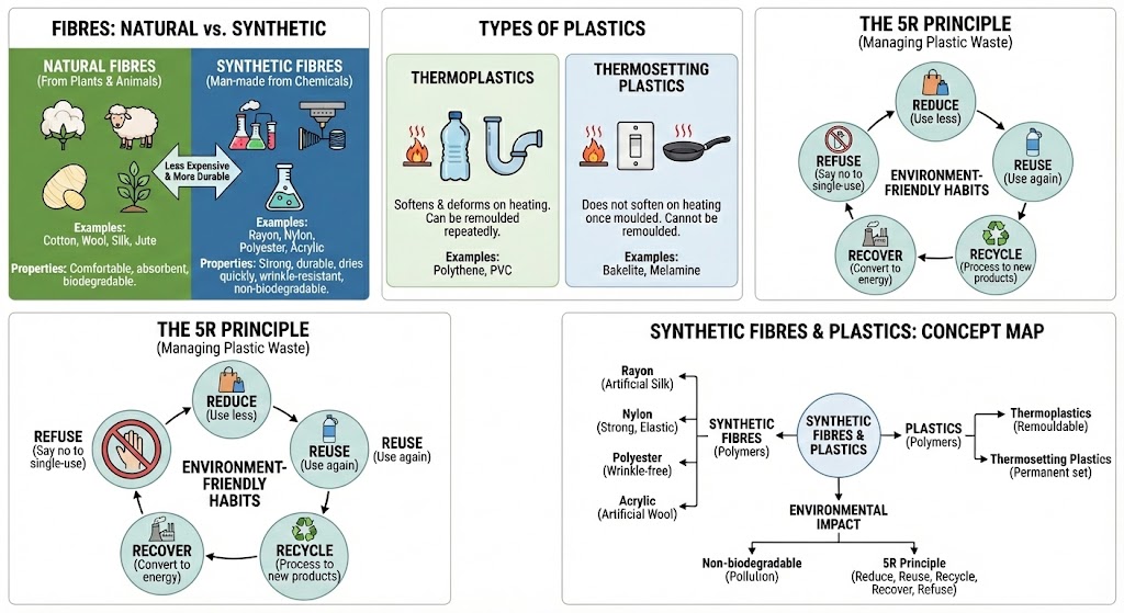 Synthetic Fibres and Plastics Class 8