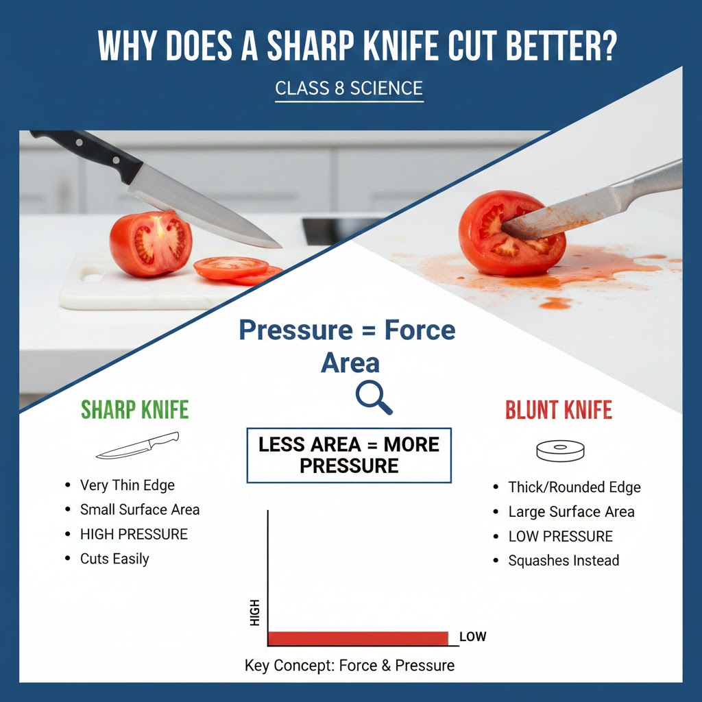 Why Does a Sharp Knife Cut Better Than a Blunt Knife