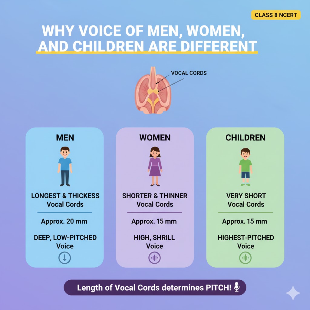 why voice of men women and children are different