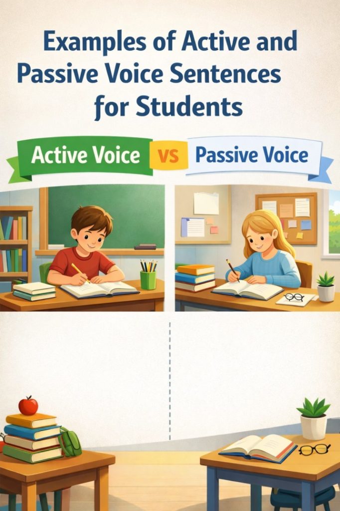 Examples of Active and Passive Voice Sentences for Students