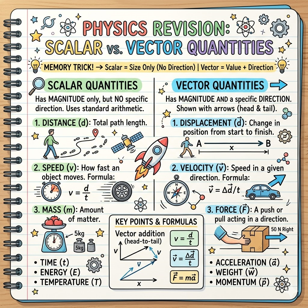 Difference Between Scalar and Vector Quantity
