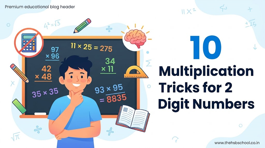 Multiplication tricks for 2 digit numbers.