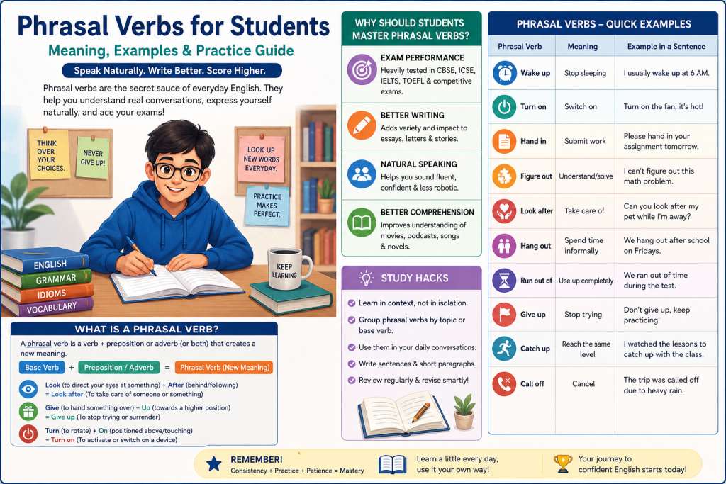 phrasal verbs for students